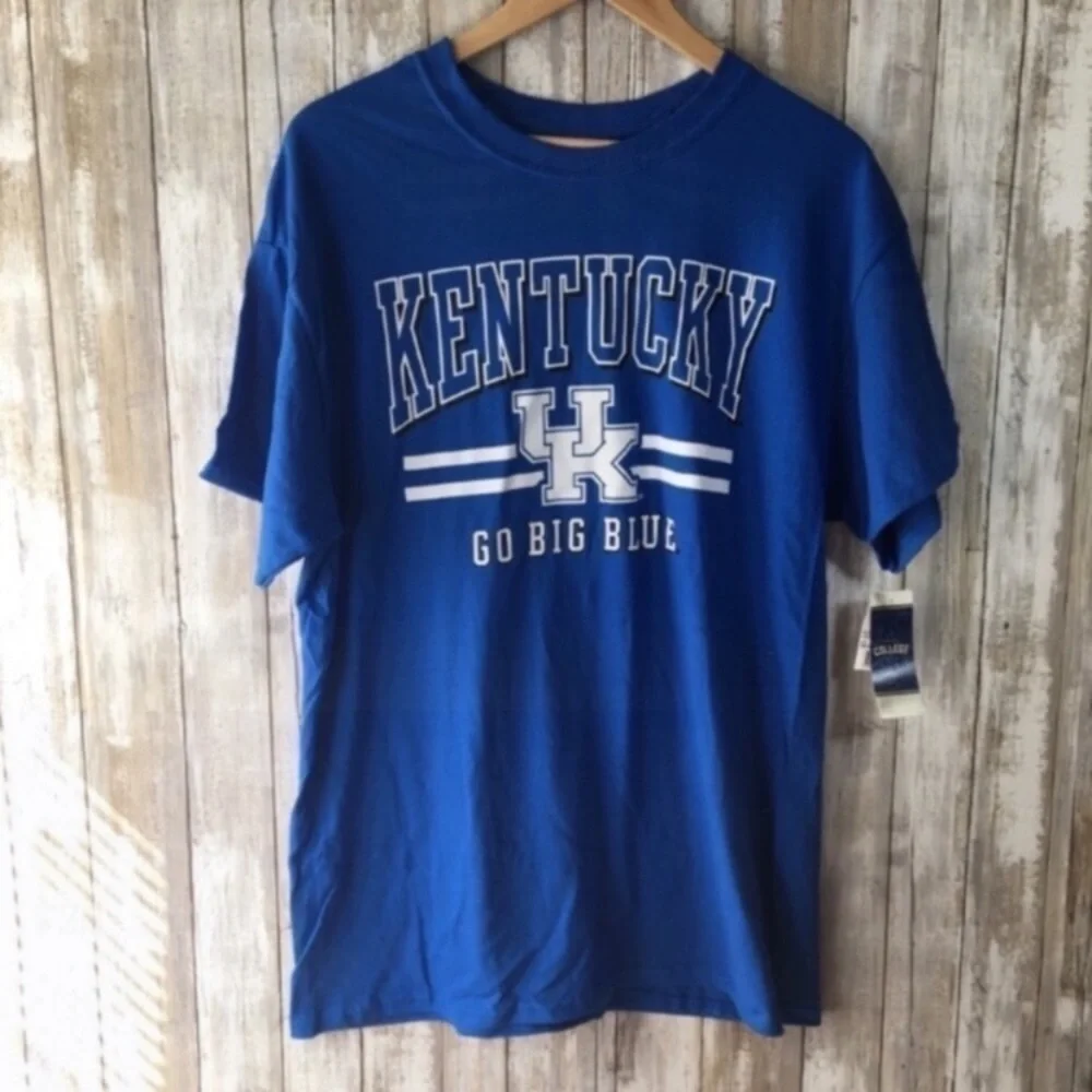 Kentucky Wildcats Big Blue Tee Mens Large NWT Blue NCAA Graphic Shirt